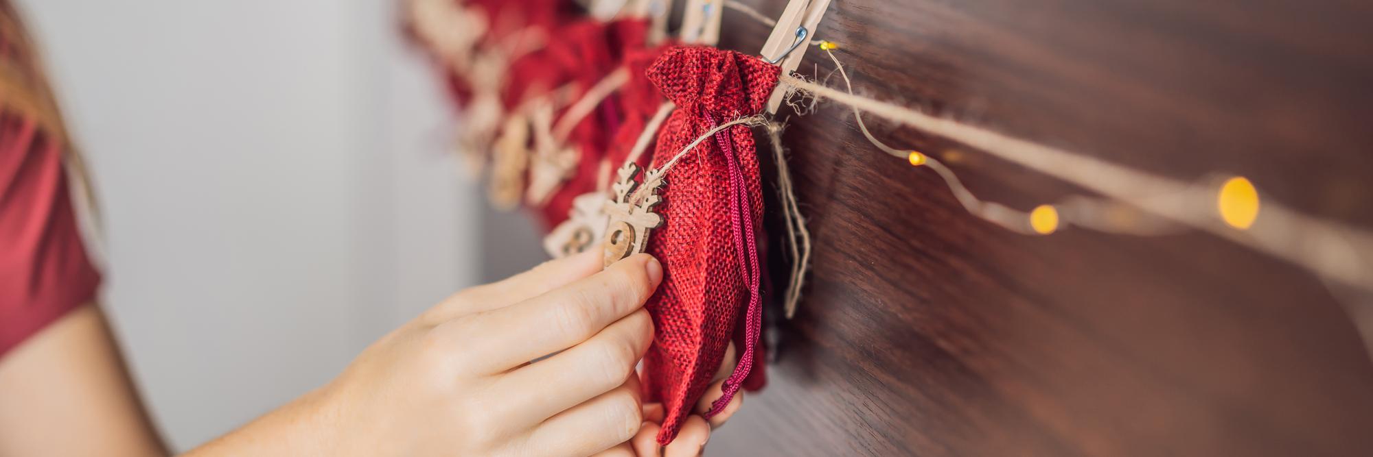 Close-up of hand embroidery with natural threads